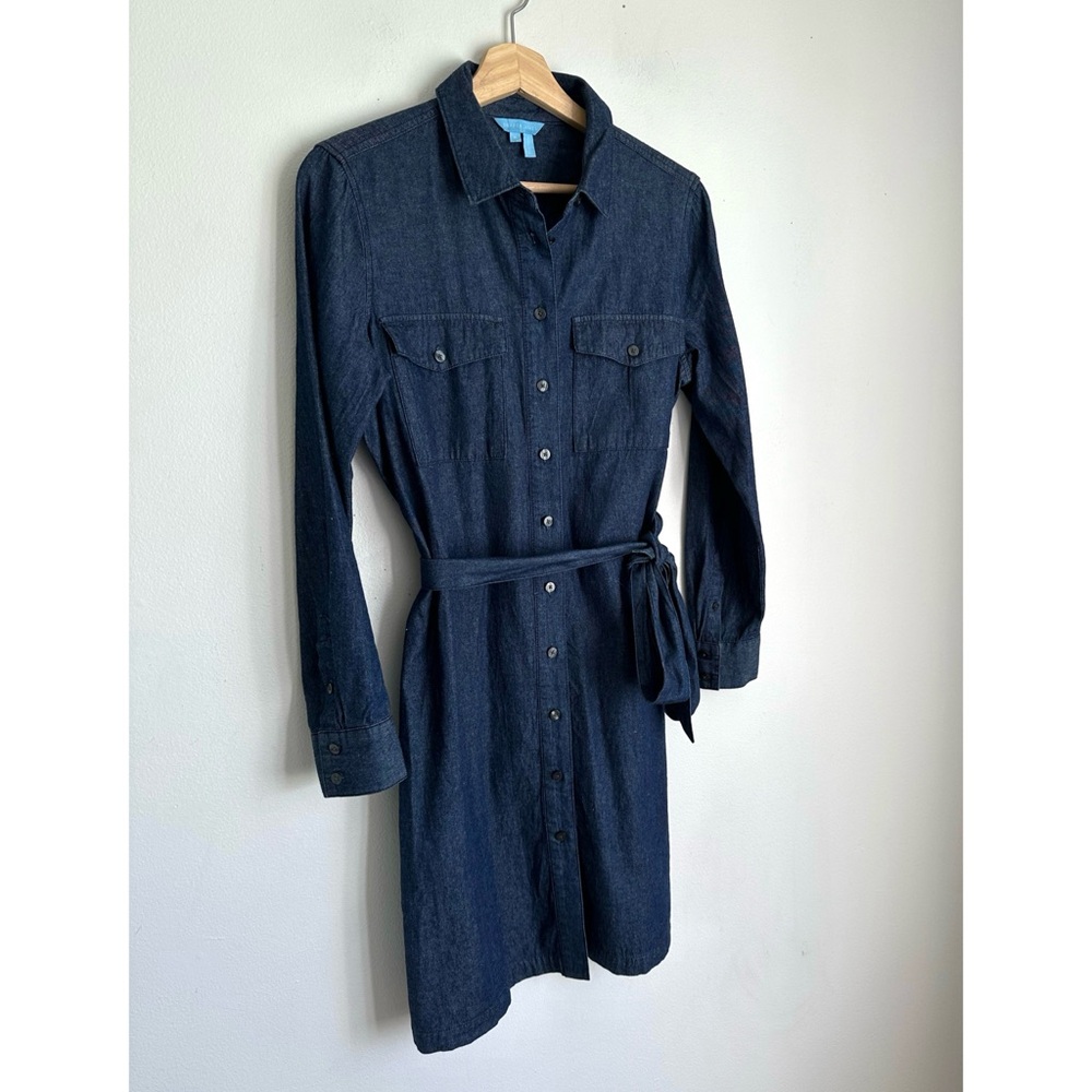Draper James • Chambray Shirt Dress in Indigo - Picture 3 of 5